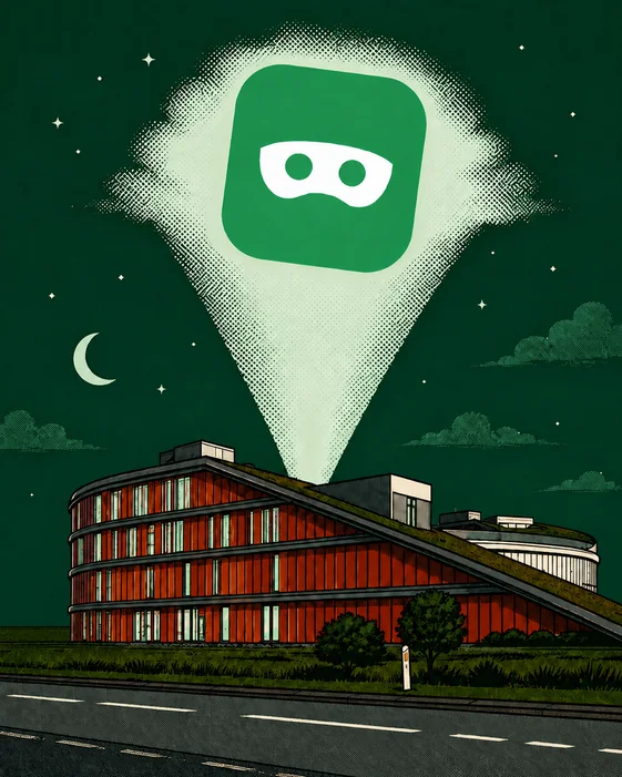 Skjern-signalet: AI Hero-mærket lyser op over Innovest i nattehimlen